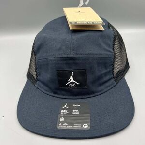 Air‎ Jordan 5 Panel Hat Men Medium-Large Blue Jumpman Strap Back Fly Cap New M-L